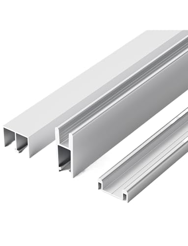 Glasschiebetürschienensystem für Vitrinen und Bücherregale, glattes dreiteiliges Schienendesign für einfache Installation und Haltbarkeit Glasschiebetürschienensystem für Vitrinen und Bücherregale, glattes dreiteiliges Schienendesign für einfache Installation und Haltbarkeit von Generisch
