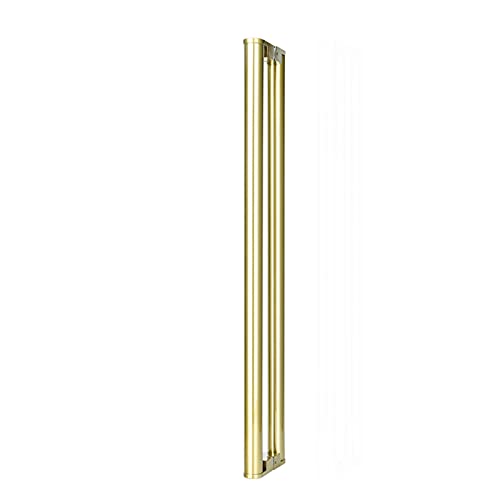 Glastürgriff aus Edelstahl, gebürstetes Gold-Finish, Push-Pull-Design für Büro und Zuhause von Generisch