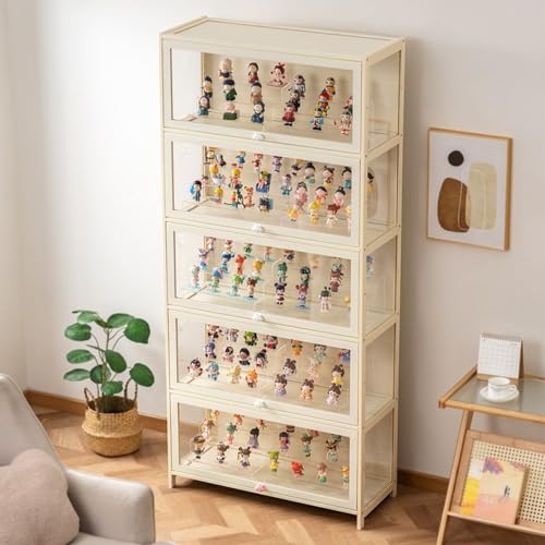Glasvitrine Wohnzimmer Vitrine Vitrine Vitrine - 5 Etagen Braun 80 * 33 * 172 Transparent auf 3 Seiten - Robuste Textur, versiegelt und staubdicht - Geeignet für verschiedene Szenarien von Generisch
