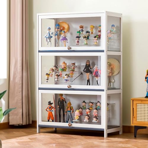 Glasvitrine Wohnzimmer Vitrine Vitrine Vitrine - 5 Etagen Braun 80 * 33 * 172 Transparent auf 3 Seiten - Robuste Textur, versiegelt und staubdicht - Geeignet für verschiedene Szenarien von Generisch