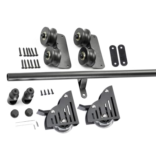Gleitleiter-Hardware-Kit für Rollleitern – inklusive Bodenrolle und Metallschiene/Schiene, Komplett-Set für reibungslose Bewegung und einfache Installation von Generisch