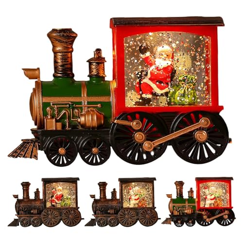 Glitzernde Pailletten Zug Weihnachtsbaum Schneekugel Laterne - Schaffen Sie eine festliche Weihnachtsstimmung - Weihnachtsschmuck für Wohnzimmer oder Tisch Glitzernde Pailletten Zug Weihnachtsbaum Schneekugel Laterne - Schaffen Sie eine festliche Weihnachtsstimmung - Weihnachtsschmuck für Wohnzimmer oder Tisch von Generisch