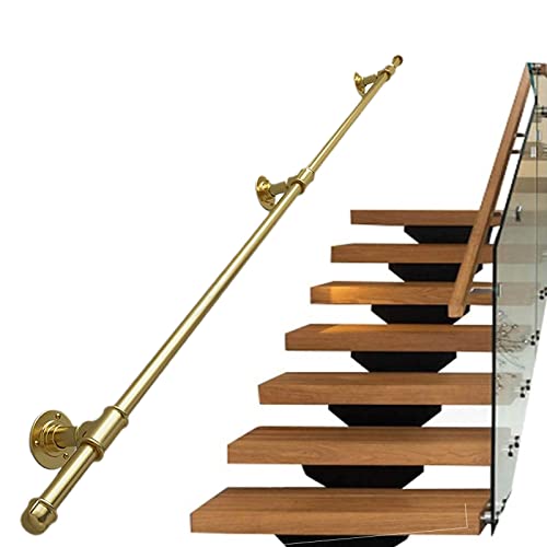Gold il für Innen- und Außentreppen – Wandmontierte Stützstange, Schmiedeeisernes Geländer für Flur und Badezimmer, 120 cm Länge, Industrie-Stil, Sicherheit und Eleganz Gold il für Innen- und Außentreppen – Wandmontierte Stützstange, Schmiedeeisernes Geländer für Flur und Badezimmer, 120 cm Länge, Industrie-Stil, Sicherheit und Eleganz von Generisch