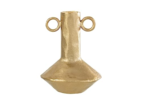 Goldene Eleganz: 'Ritual' Aluminium Vase in strahlendem Goldton, kunstvoll gestaltet für Zeitlose Ästhetik und luxuriöses Ambiente, 29x23x21 cm von Generisch