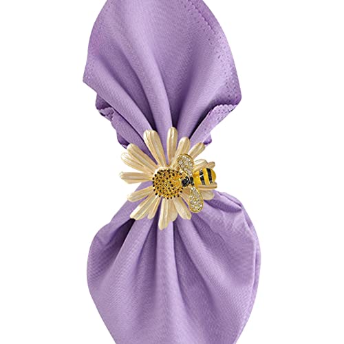 Goldene Serviettenringe - 6 Stück Biene Serviettenringe,Zarte Blumen-Serviettenringe, Florale- Serviettenringe, Frühlings-Serviettenringe, Tischdekoration Für Hochzeit, Geburtstag, Urlaub, Abendessen Goldene Serviettenringe - 6 Stück Biene Serviettenringe,Zarte Blumen-Serviettenringe, Florale- Serviettenringe, Frühlings-Serviettenringe, Tischdekoration Für Hochzeit, Geburtstag, Urlaub, Abendessen von Generisch