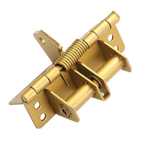 Goldene federbelastete Scharniere – 10,2 cm multifunktionaler automatischer Türschließer mit Puffer, unsichtbares Design, 90-Grad-rechtwinkliger Locator für reibungsloses Schließen von Generisch
