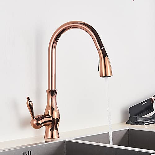 Goldener Schwenkarmatur, ausziehbare Küchenspüle, stilvolles Design, Warm- und Kaltwassermischer, Roségold-Finish, Badezimmer- und Küchenzubehör, moderne Armatur Goldener Schwenkarmatur, ausziehbare Küchenspüle, stilvolles Design, Warm- und Kaltwassermischer, Roségold-Finish, Badezimmer- und Küchenzubehör, moderne Armatur von Generisch