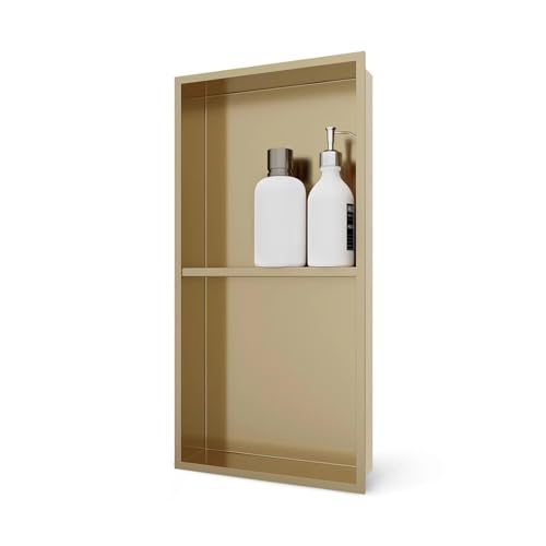 Goldenes Duschregal für Shampoo, Wandaufbewahrungslösung für Nassraum, Badezimmer, Wohnzimmer, Schlafzimmer, stilvolles und funktionales Aufbewahrungsregal Goldenes Duschregal für Shampoo, Wandaufbewahrungslösung für Nassraum, Badezimmer, Wohnzimmer, Schlafzimmer, stilvolles und funktionales Aufbewahrungsregal von Generisch