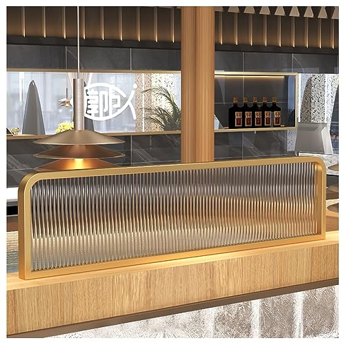 Goldfarbener Sichtschutz-PanelSchreibtisch-Trennwand für Büro, Restaurant und Hotel (Größe: 0,8 m x 60 cm), stilvolle, langlebige Trennwand für mehr Privatsphäre und Raummanagement von Generisch
