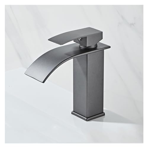 Goldfarbener Wasserfall-Badezimmer-Wasserhahn – hohe Waschtischarmatur mit Chrom- und Grau-Finish, einfache Installation, stilvoller Wasserfall-Auslauf für moderne Waschbecken Goldfarbener Wasserfall-Badezimmer-Wasserhahn – hohe Waschtischarmatur mit Chrom- und Grau-Finish, einfache Installation, stilvoller Wasserfall-Auslauf für moderne Waschbecken von Generisch