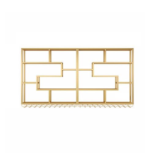 Goldfarbenes Weinregal aus Metall mit Glashalter zur Wandmontage – stilvolles Likör-Display mit großer Kapazität für Zuhause und Café – moderne Bar-Aufbewahrungslösung für Weinflaschen und Gläser Goldfarbenes Weinregal aus Metall mit Glashalter zur Wandmontage – stilvolles Likör-Display mit großer Kapazität für Zuhause und Café – moderne Bar-Aufbewahrungslösung für Weinflaschen und Gläser von Generisch