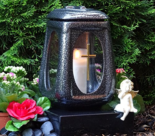 Grablampe Grablaterne Silber 26,0cm incl. Kerze Grabkerze Grabschmuck Grabkerze Grablicht Grableuchte Lampe Laterne Licht Grabdekoration Trauer Friedhof Garten Grablampe Grablaterne Silber 26,0cm incl. Kerze Grabkerze Grabschmuck Grabkerze Grablicht Grableuchte Lampe Laterne Licht Grabdekoration Trauer Friedhof Garten von Generisch