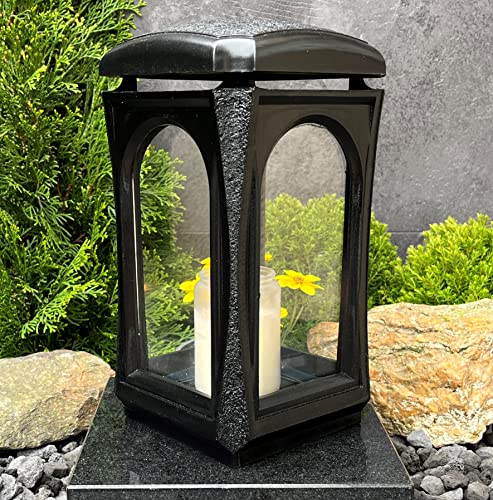 Grablaterne Grablicht Premium Massiv Guss Grabkerze Kerze Grabschmuck Grablampe Grableuchte Lampe Laterne Grabdeko Garten Grablaterne Grablicht Premium Massiv Guss Grabkerze Kerze Grabschmuck Grablampe Grableuchte Lampe Laterne Grabdeko Garten von Generisch