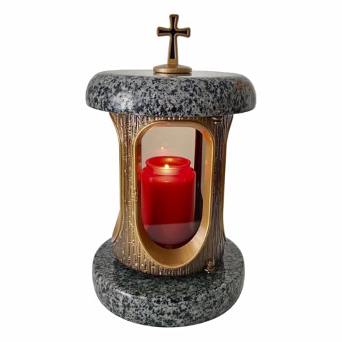 Grablaterne aus Granit (Stein). Geeignet für Urnengrab. Ohne Bronze, reduziert das Diebstahlrisiko. Farben: Schwarz, Grau, Rot. Mit oder ohne Kreuze (Grau mit Kreuz) von Generisch