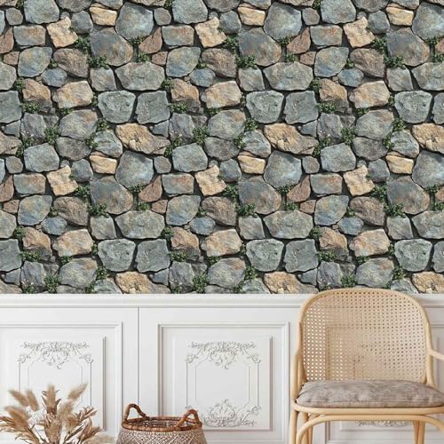 Graue Fels Stein Tapete Selbstklebende Möbelfolie Verdicken Wasserdicht Matt Grünes Moos Kontaktpapier mit Kleberückseite Wallpaper Rollen für Wand Möbel Tabellen Schränke Türen Dekorativ 0.52x20 M Graue Fels Stein Tapete Selbstklebende Möbelfolie Verdicken Wasserdicht Matt Grünes Moos Kontaktpapier mit Kleberückseite Wallpaper Rollen für Wand Möbel Tabellen Schränke Türen Dekorativ 0.52x20 M von Generisch