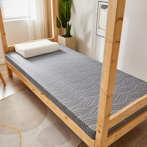 Graue Futon-Matratzenauflage aus Memory-Schaum, 5 cm/8 cm Dicke, atmungsaktive Komfortpolster, 80 x 190 cm, hautfreundliche Isomatte für ultimative Entspannung und Unterstützung Graue Futon-Matratzenauflage aus Memory-Schaum, 5 cm/8 cm Dicke, atmungsaktive Komfortpolster, 80 x 190 cm, hautfreundliche Isomatte für ultimative Entspannung und Unterstützung von Generisch