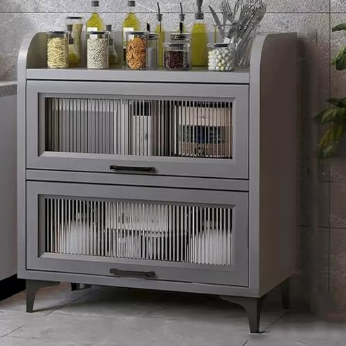 Grauer Küchenschrank, freistehendes Regal und Mikrowellenständer, platzsparende Aufbewahrungsregale für Küche und Wohnzimmer, 80 x 40 x 94 cm, stilvolles und funktionales Design Grauer Küchenschrank, freistehendes Regal und Mikrowellenständer, platzsparende Aufbewahrungsregale für Küche und Wohnzimmer, 80 x 40 x 94 cm, stilvolles und funktionales Design von Generisch