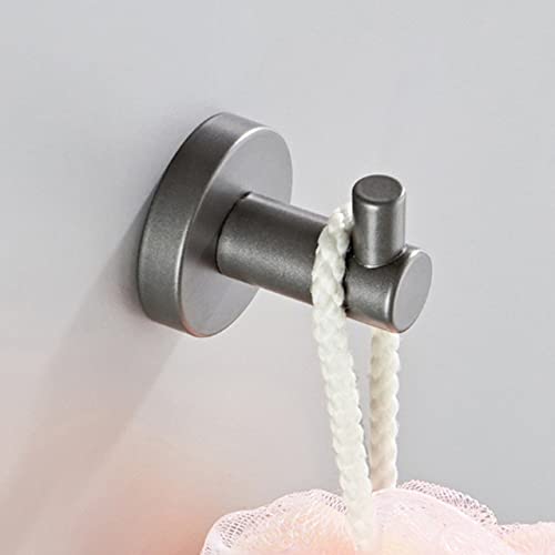 Graues Badezimmer-Zubehör-Set – Messing-Toilettenbürstenhalter, Handtuchhalter, Seifenschale, Wandhaken, Haartrocknerhalter und Papierhalter – moderne Badezimmer-Organisations- und von Generisch