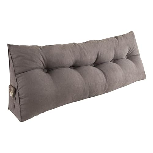 Graues Keil-Kopfteil-Kissen mit abnehmbarem Bezug für Bett und Tagesbett, 180 x 50 x 20 cm, Komfort und Unterstützung für besseren Schlaf Graues Keil-Kopfteil-Kissen mit abnehmbarem Bezug für Bett und Tagesbett, 180 x 50 x 20 cm, Komfort und Unterstützung für besseren Schlaf von Generisch