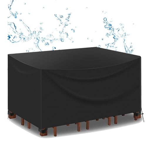 Große Abdeckung für Gartenmöbel, 210 x 170 cm, rechteckiger Tisch- und Sofaschutz mit verstellbaren Riemen und Kordelzug, wetterfest, UV-beständig. Große Abdeckung für Gartenmöbel, 210 x 170 cm, rechteckiger Tisch- und Sofaschutz mit verstellbaren Riemen und Kordelzug, wetterfest, UV-beständig. von Generisch