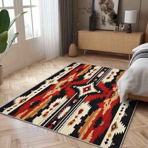 Große Blumenmuster Teppich 240x340 cm Waschbar Wohnzimmerteppich Türkis Orange Gelb Teppiche Für Esszimmer Boho Teppiche Deko Kurzflor rutschfest Großformat Große Blumenmuster Teppich 240x340 cm Waschbar Wohnzimmerteppich Türkis Orange Gelb Teppiche Für Esszimmer Boho Teppiche Deko Kurzflor rutschfest Großformat von Generisch