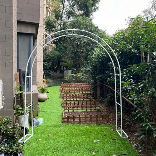 Große Gartenlaube, Rankgitter für Kletterpflanzen, Rosenreben und Hochzeitsdekoration, 2/2,2/2,3 m hohe Pergola für Rasen- und Hinterhofpartys (Weiß, 80 x 200 cm) von Generisch