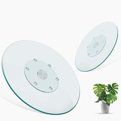 Große Gehärtetes Glas Drehplatte, 60 70 80 90 cm Runde Tischplatte Drehteller 360° Drehbar Servierplatte, Lazy Susan Drehplatte für Küche Esstisch, 300kg Kapazität(36inch(90cm)) von Generisch