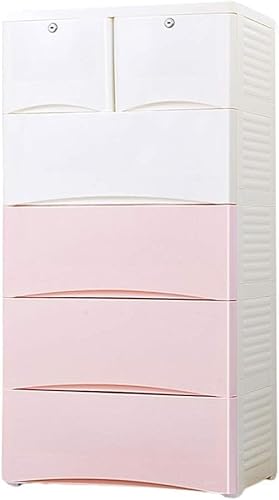 Große Kapazität Kinderkleiderschrank Nizer mit 6 Schubladen weiß und rosa Große Kapazität Kinderkleiderschrank Nizer mit 6 Schubladen weiß und rosa von Generisch