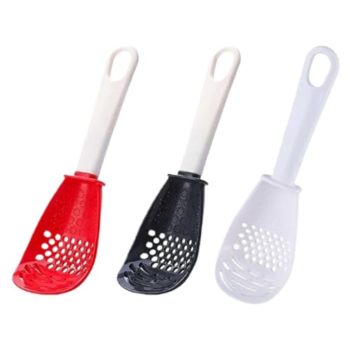 Große Löffel zum Kochen, 3 x Rührlöffel zum Kochen, Eigelb-Trenner, Hand-Knoblauchreibe, Kochgeschirr für Nachbarn, Kollegen, Freunde, Familie von Generisch