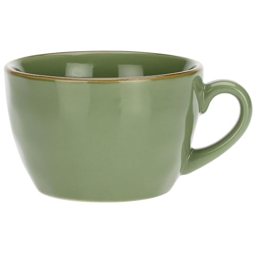 Große Tasse Frühstückstasse Steingut 420 ml grün rustikales Design im Landhausstil Große Tasse Frühstückstasse Steingut 420 ml grün rustikales Design im Landhausstil von Generisch