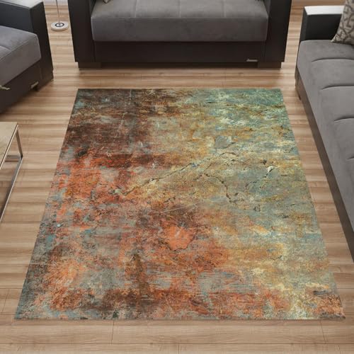 Große Teppiche, 1,6 x 2,6 m, Braun, rostrot, grün, abstrakt, moderner Druck, bunt, 160 x 260 cm, waschbarer Teppich für Wohnzimmer, Schlafzimmer, Innen- und Außenbereich, Heimbüro, Dekoration Große Teppiche, 1,6 x 2,6 m, Braun, rostrot, grün, abstrakt, moderner Druck, bunt, 160 x 260 cm, waschbarer Teppich für Wohnzimmer, Schlafzimmer, Innen- und Außenbereich, Heimbüro, Dekoration von Generisch
