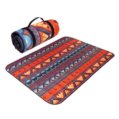 Große wasserdichte Picknickdecke, tragbare Strandmatte, sanddicht, Outdoor-Teppich mit Tragegurt, ideal für Camping, Wandern, Partys, 150 x 100 cm, faltbares Design von Generisch
