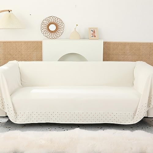 Große wasserdichte Sofa-Überwurfdecke – 1–4-Sitzer-Couchbezug, Polyester, Haustierschutz, 180 x 360 cm, weißer Schonbezug für Sofas und Sofas Große wasserdichte Sofa-Überwurfdecke – 1–4-Sitzer-Couchbezug, Polyester, Haustierschutz, 180 x 360 cm, weißer Schonbezug für Sofas und Sofas von Generisch