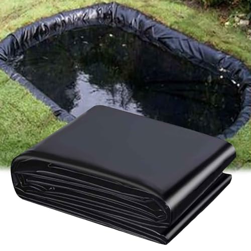 Große wasserdichte Teichfolie für den Außenbereich, 5 x 8 m/6 x 9 m/7 x 10 m/8 x 12 m/10 x 15 m, Membran für Gartenbrunnen, Bachläufe und Wasserfälle, verstärkte Auskleidung (5 x 12 m) von Generisch