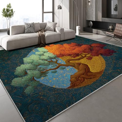 Großer Baum Bunt Teppich Kinderteppich Modern 3D Malerei Kunst Teppich Kinderzimmer Kurzflor Teppiche rutschfeste Spielteppiche für Schlafzimmer Wohnzimmer Zimmer 180x240 cm Großer Baum Bunt Teppich Kinderteppich Modern 3D Malerei Kunst Teppich Kinderzimmer Kurzflor Teppiche rutschfeste Spielteppiche für Schlafzimmer Wohnzimmer Zimmer 180x240 cm von Generisch