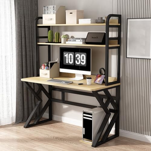 Großer Computertisch mit Ablagen – Home Office Arbeitszimmer Schreibtisch mit Bücherregal für PC Laptop Gaming – Holztisch mit Organisationslösung Großer Computertisch mit Ablagen – Home Office Arbeitszimmer Schreibtisch mit Bücherregal für PC Laptop Gaming – Holztisch mit Organisationslösung von Generisch