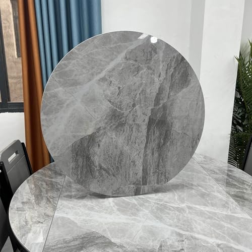 Großer Drehteller mit Marmorstruktur, Lazy Susan, drehbares Serviertablett für Esstisch, Steinplatte, runde drehbare Servierplatte Großer Drehteller mit Marmorstruktur, Lazy Susan, drehbares Serviertablett für Esstisch, Steinplatte, runde drehbare Servierplatte von Generisch
