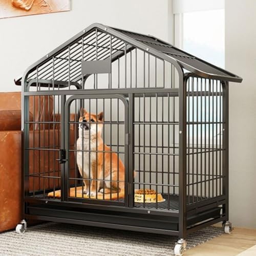 Großer Indoor-Haustierkäfig für Katzen, Kaninchen, Welpen, abnehmbares Drahtgehege, einlagiger Käfig für Kleintiere von Generisch