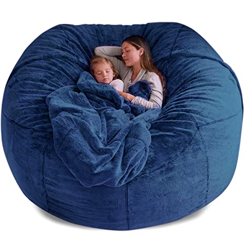 Großer Sitzsack aus Kunstfell, luxuriöser Sitzsack für das Wohnzimmer für Erwachsene von Generisch