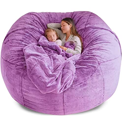 Großer Sitzsack aus Kunstfell, luxuriöser Sitzsack für das Wohnzimmer für Erwachsene von Generisch