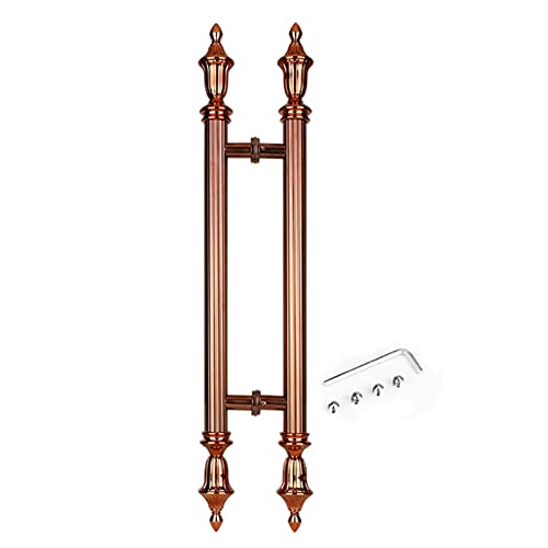 Großer Türgriff, Vintage-Stahl-Zugstange, doppelseitig, H-Form, europäisches Rundrohr, Scheunen-Schiebetür-Hardware, mit komplettem Set (Farbe: Roségold, Größe Großer Türgriff, Vintage-Stahl-Zugstange, doppelseitig, H-Form, europäisches Rundrohr, Scheunen-Schiebetür-Hardware, mit komplettem Set (Farbe: Roségold, Größe von Generisch