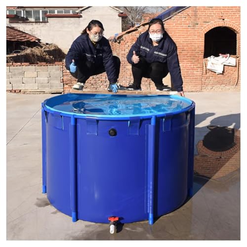 Großer faltbarer Aquakultur-Wassertank – 0,9 mm dicker PVC-Canvas-Fischteich mit Stahlrahmen, temporärer runder Pool für den Außenbereich, multifunktionale Abdeckplane, Zisterne Großer faltbarer Aquakultur-Wassertank – 0,9 mm dicker PVC-Canvas-Fischteich mit Stahlrahmen, temporärer runder Pool für den Außenbereich, multifunktionale Abdeckplane, Zisterne von Generisch