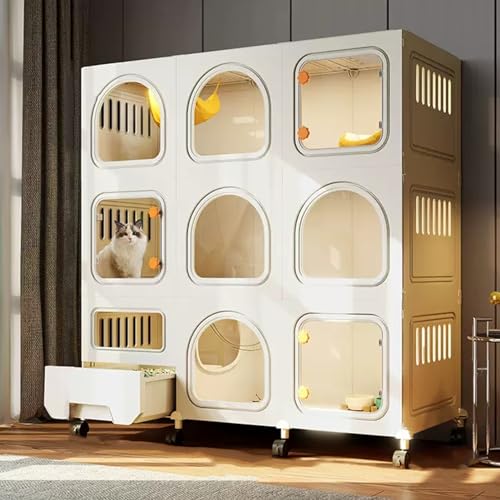 Großer geschlossener Katzenkäfig für den Innen- und Außenbereich, multifunktionales DIY-Drahtgehege mit abnehmbarer Box für Bewegung und Spielen, inklusive Katzentoilette Großer geschlossener Katzenkäfig für den Innen- und Außenbereich, multifunktionales DIY-Drahtgehege mit abnehmbarer Box für Bewegung und Spielen, inklusive Katzentoilette von Generisch