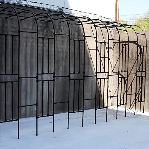 Großer halbseitiger Gartenbogen 2. Wetterfeste Rankhilfe Pergola für Kletterpflanzen, Hochzeitslaube Dekoration, erhältlich in den Größen 90 x 240 cm bis 220 x 240 cm von Generisch