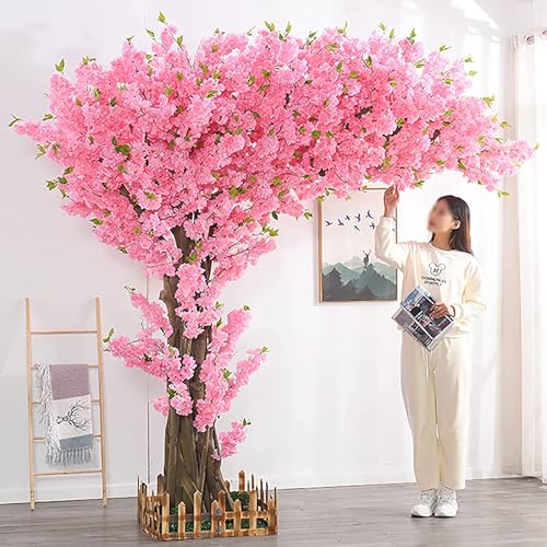 Großer künstlicher japanischer Kirschblütenbaum für drinnen und draußen, künstlicher Pfirsichbaum, Wunschbaum, 2 x 2 m, große Pflanze, Kirschblütenbaum Großer künstlicher japanischer Kirschblütenbaum für drinnen und draußen, künstlicher Pfirsichbaum, Wunschbaum, 2 x 2 m, große Pflanze, Kirschblütenbaum von Generisch