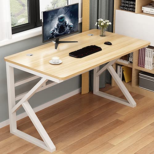 Großer moderner Bürotisch – Stabiler Metallrahmen Schreibarbeitsplatz für Zuhause und Büro – Computertisch im einfachen Stil für Studium und Produktivität Großer moderner Bürotisch – Stabiler Metallrahmen Schreibarbeitsplatz für Zuhause und Büro – Computertisch im einfachen Stil für Studium und Produktivität von Generisch