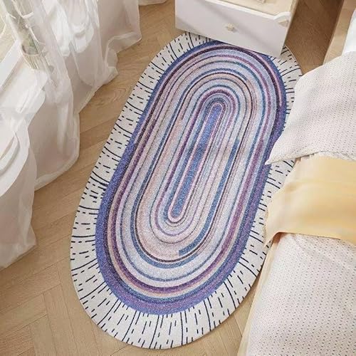 Großer ovaler Teppich - Weicher, rutschfester Teppich für Wohnzimmer, Schlafzimmer, Balkon, modernes geometrisches Design, 200 x 300 cm von Generisch