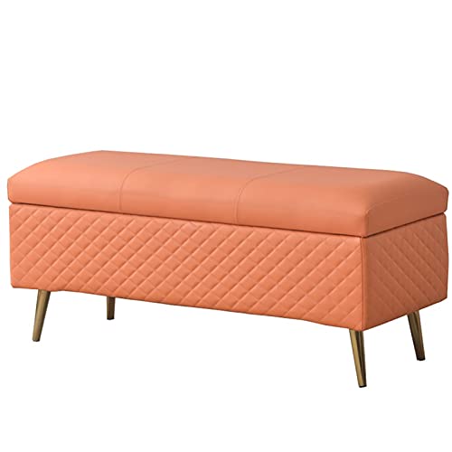 Großer rechteckiger Ottoman-Fußhocker – PU-Lederhocker mit dickem Kissen, 150 kg Kapazität, ideal zum Schuhwechseln, Wohnzimmer und Schlafzimmer, 80 cm Großer rechteckiger Ottoman-Fußhocker – PU-Lederhocker mit dickem Kissen, 150 kg Kapazität, ideal zum Schuhwechseln, Wohnzimmer und Schlafzimmer, 80 cm von Generisch