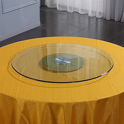 Großer runder Esstisch aus gehärtetem Glas, Lazy Susan Drehteller Großer runder Esstisch aus gehärtetem Glas, Lazy Susan Drehteller von Generisch