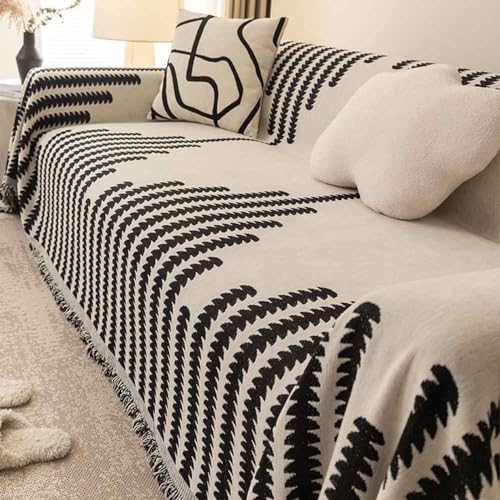 Großer rutschfester Sofaüberwurf für 3- und 4-Sitzer, dekorative Fransendecke für Sofas, Couch und Sessel, extra groß, 180 x 300 cm Überwurf für ultimativen Komfort Großer rutschfester Sofaüberwurf für 3- und 4-Sitzer, dekorative Fransendecke für Sofas, Couch und Sessel, extra groß, 180 x 300 cm Überwurf für ultimativen Komfort von Generisch